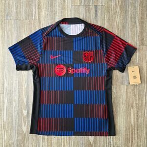 Nike F.C. Barcelona Spotify Jersey Pre-Match Women's Small S Black Blue Red New